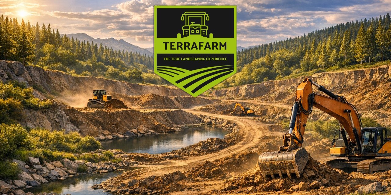 Terrafarm escavar com máquinas pesadas